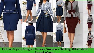 Fashion Styles Designer Dresses Womens Clothing Office Wear Casual Wears [upl. by Ycniuqed]