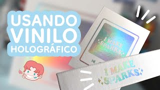 Usando Vinilo decorativo ✨Holográfico✨ ☾ [upl. by Joab]