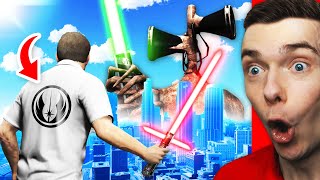 Hunting JEDI SIREN HEAD With LIGHTSABERS In GTA 5 Mods [upl. by Fording]