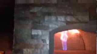 Drago P1 Burner in a Cortile Barile Oven by BrickWood Ovens [upl. by Eellac]