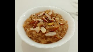 Broken wheat pudding with jaggery Daliya Halwa [upl. by Hillel490]