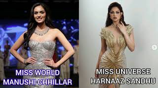 Miss World Manushi Chhillar VS Miss Universe Harnaaz Sandhu [upl. by Ainwat]