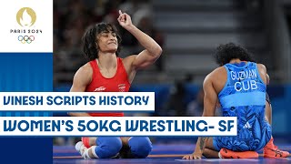 🇮🇳 Vinesh storms in womens wrestling freestyle 50kg final  Paris 2024 highlights [upl. by Quin]