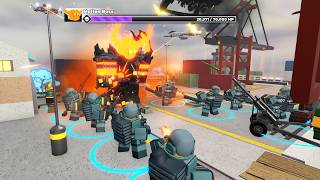 Battling Boss Molten using Rocketeer Towers  Tower Defense Simulator ROBLOX [upl. by Pettiford581]