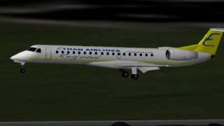 X Plane 9 Embraer ERJ 145 Landing in Buffalo [upl. by Australia58]