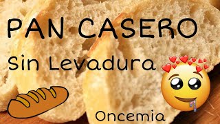 PAN CASERO 🥖 SIN LEVADURA 🥖 SÚPER FÁCIL Y RICO 🥖 Homemade Bread [upl. by Doloritas944]