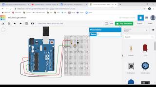 TinkerCAD Part 3 Reading a Light Sensor PhotoResistor with Arduino [upl. by Rehpotsirahc]