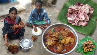 MUTTON CURRY cooking amp Eating Village Style Easy Mutton Curry Recipe Mutton Masala curry recipe [upl. by At]