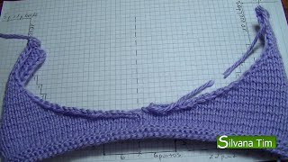 Cómo Tejer ESCOTE REDONDO parte 2 🌿 Tejido con dos agujas  Silvana Tim knitting 75 [upl. by Jim]