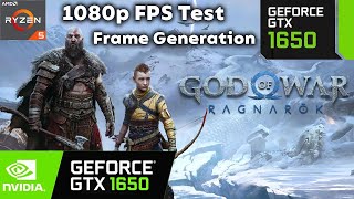 God of War Ragnarok GTX 1650 FPS Test 1080p  FSR3 Frame Generation [upl. by Sucramed]