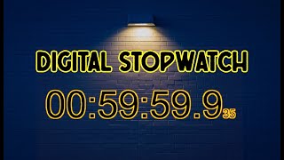 1 Hour Stopwatch Digital Workout Clock Dark Mode [upl. by Iraj]