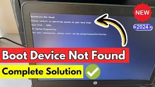 Fix Boot Device Not Found Hard Disk 3F0 Error in HP LaptopPC  Complete solution [upl. by Ashien503]