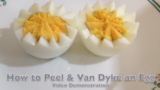 How to Peel and Van Dyke a Boiled Egg Video Demonstration cheekyricho [upl. by Kielty]