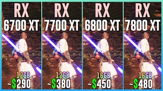 RX 6700 XT vs RX 7700 XT vs RX 6800 XT vs RX 7800 XT  Tested in 25 Games [upl. by Annawoj]