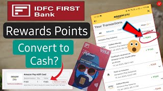 Credit Card Rewards Points Convert to Cash  idfc credit card reward points redeem in hindi 🔥 [upl. by Perron]