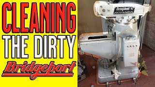 Bridgeport Milling Machine pt 2  Cleaning with rags WD40 amp Elbow grease [upl. by Stargell552]