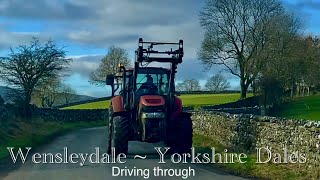 The Yorkshire Dales  Wensleydale  Driving through the English Countryside 🐑 🚜 January 2024 [upl. by Anavahs]