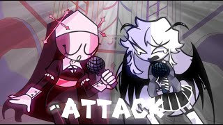 ATTACK but Sarvente and Swap Selene sings it  fnf attack cover  MIDIFLP  harleylejva [upl. by Adlai]