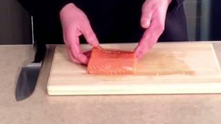 How to prepare salmon for sushi [upl. by Eerat]