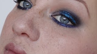 Tuto makeup de fêtes bleu pailleté [upl. by Peisch]