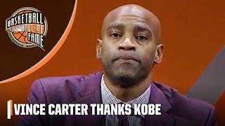 Vince Carter thanks Kobe Bryant during his Hall of Fame speech ❤️  NBA on ESPN [upl. by Kaehpos]