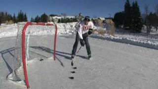 How to Backhand Topshelf Hockey backhand shot [upl. by Laon]