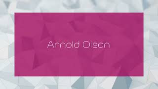 Arnold Olson  appearance [upl. by Roanna]