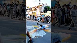 Spreading Rangoli Design😍ytshorts shortsfeed rangoli bagalkot rss shilpazone viralvideoart [upl. by Erbma]