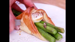 Feuilletés aux asperges vertes et fromage de chèvre [upl. by Akcir]