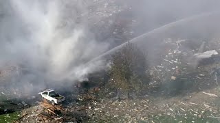 LIVE Chopper 7 over scene of west suburban house explosion [upl. by Cirtap]