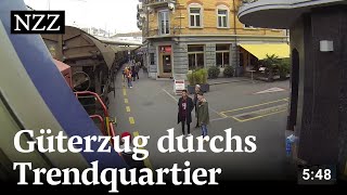 Der Koloss von Zürich West Mit dem Güterzug durchs Trendquartier [upl. by Pebrook]