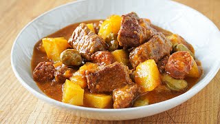 El mejor guiso de carne con patatas Trucos para que la carne NO quede dura Recetas de plato único [upl. by Neelyhtak]