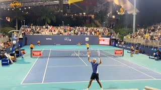 Eubanks vs Evans Miami R2 Court Level View Highlights 4K 60fps 2024 [upl. by Arevle]