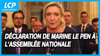 Déclaration de Marine Le Pen à lAssemblée nationale  19072024 [upl. by Klemperer]