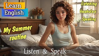 My summer routine  learn english through story  daily routine [upl. by Ahsoet]