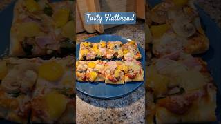 Yummy Flatbread Pizza flatbread pizza pizzasauce ham cheese easymeals quickrecipe shorts [upl. by Seena]