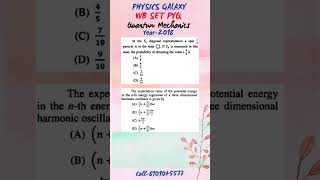 WB SET PYQQuantum MechanicsYear 2018 wbset set setphysics pyq quantum mechanics physics [upl. by Oicneserc]