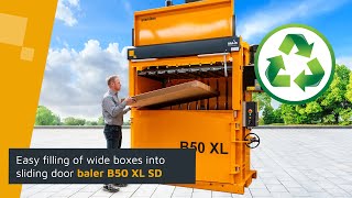 Bramidan Sliding door baler for cardboard B50 XL SD [upl. by Inafit]