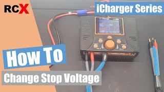 Changing the Stop Voltage on a iCharger Duo [upl. by Idnac]