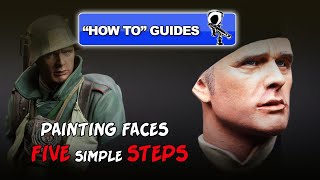 PAINTING FIGURES FACES  FIVE EASY STEPS  WW1 STORMTROOPER [upl. by Ahsienat]