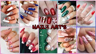 INCREÍBLES DISEÑOS DE UÑAS PARA NAVIDAD 🤩🎄💅 UÑAS NAVIDEÑAS 2025 [upl. by Yelnikcm]