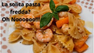 Pasta fredda sfiziosa estiva Gamberi melone e pesto Una vera bontà [upl. by Burck539]