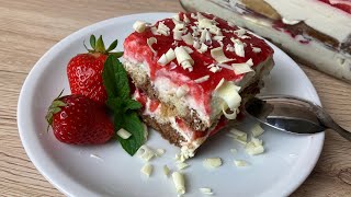 Erdbeer Tiramisu Rezept ohne Ei Dessert mit Erdbeeren [upl. by Eikram364]