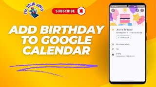 How to Add a Birthday to Your Google Calendar [upl. by Naaman378]