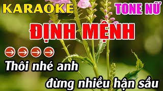 Định Mệnh Karaoke Tone Nữ Karaoke Hoàng Long  Beat Mới [upl. by Hannus845]