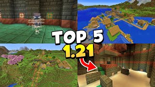 TOP 5 Seeds for NEW Minecraft 121 Bedrock amp Pocket Edition [upl. by Kronfeld965]