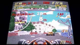 Arcade Classics on CRT tv mame emulation  Super Monaco GP [upl. by Heiner]