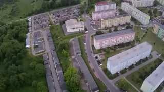 Gryfice Osiedle 30Lecia widoczne z lotu dronem quadrocopter wieczorem [upl. by Otineb247]