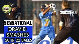 RAHUL DRAVID  in SEHWAG MODE 2nd fastest half century ever [upl. by Ebberta]