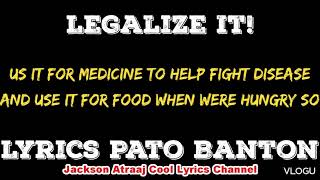 Pato Banton Legalize it Lyrics jacksonatraajcoollyrics7582 [upl. by Salsbury]